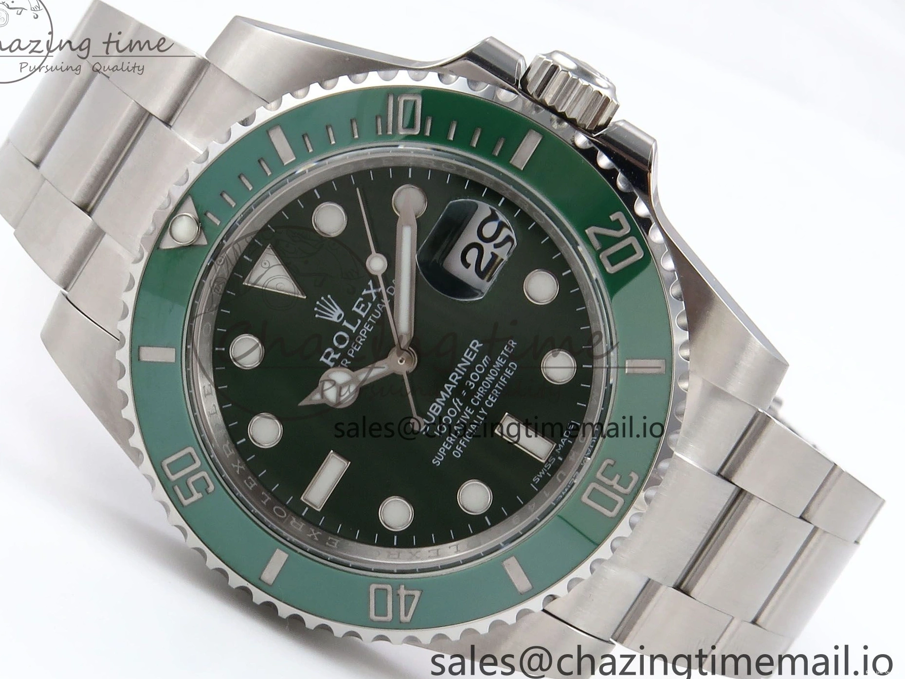 1222 Premium Submariner 116610 LV 40mm RF 1:1 Best Edition Green Ceramic on SS 904L Bracelet Steel VR 1014